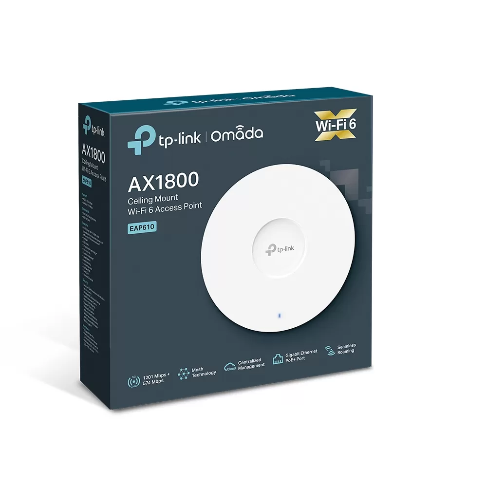 EAP610 Access Point Gắn Trần Wi-Fi Băng Tần Kép AX1800