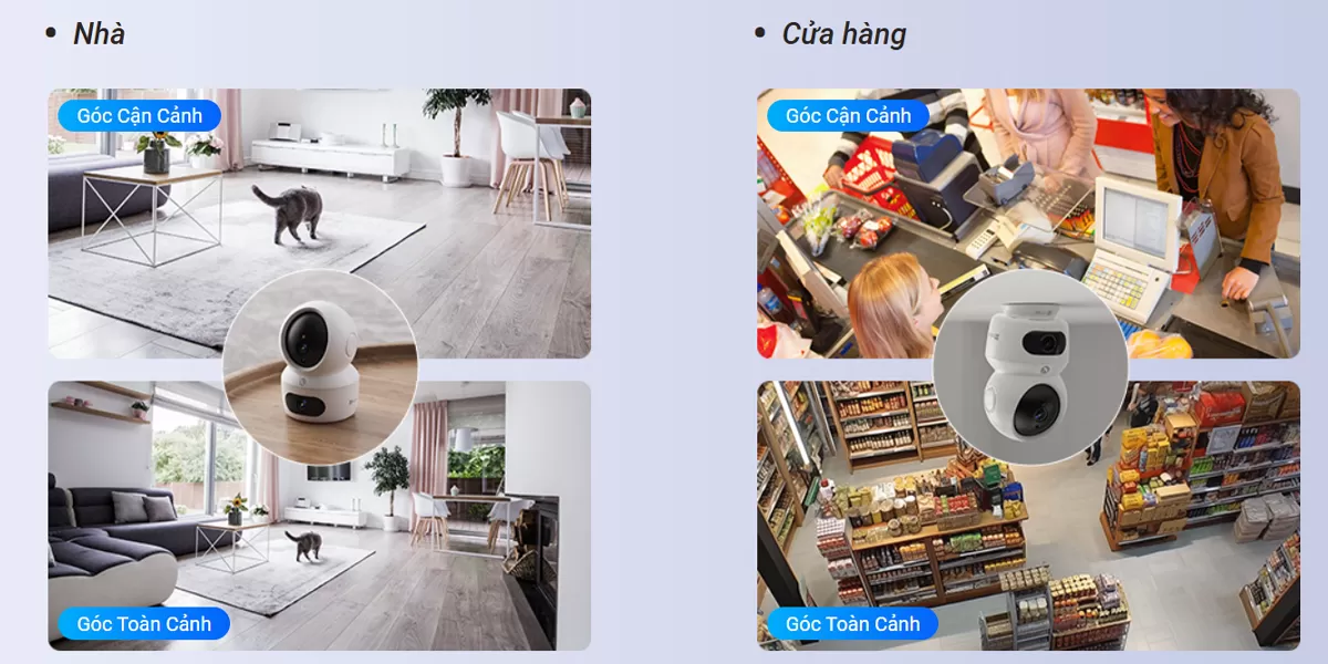 Camera IP 360 độ 8MP Ezviz 2 ống kính H7C